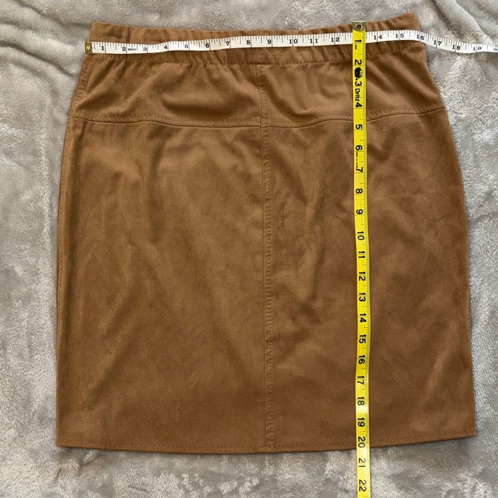 Max Studio Tan Suede Pencil Skirt size large
